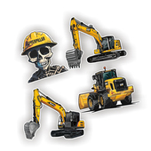 适用于CAT挖掘机装 载机三一挖机贴纸防水防油户外车贴定制 7550