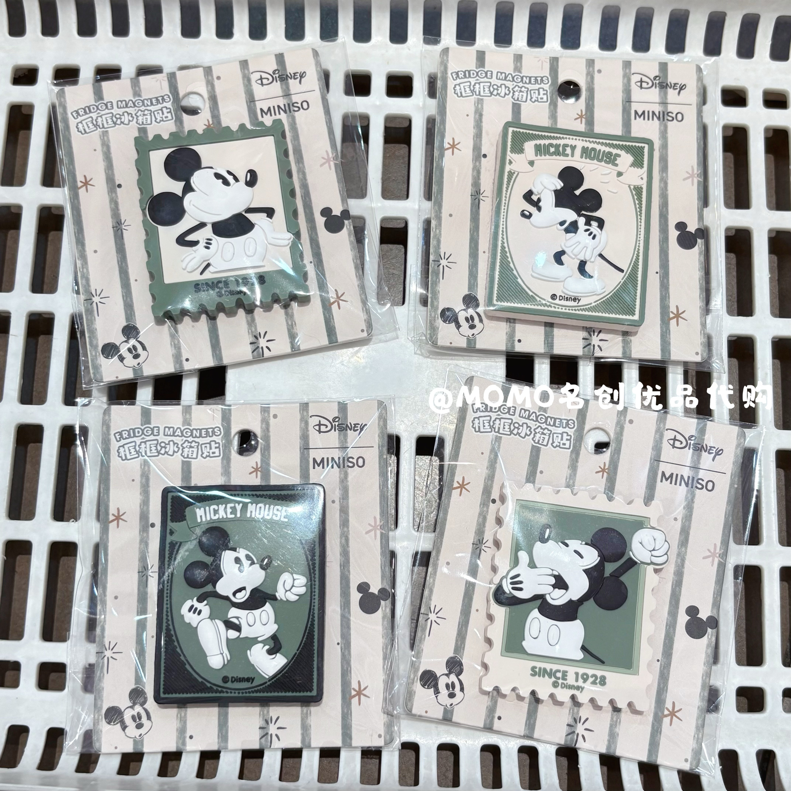 miniso名创优品米奇趣享生活系列框框冰箱贴装饰磁吸贴可爱礼物