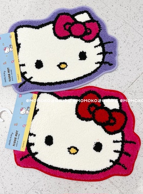 miniso名创优品HelloKitty植绒地垫可爱凯蒂猫大头吸水防滑脚地毯