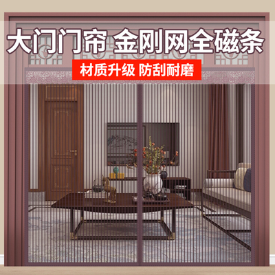 防蚊门帘农村大门别墅纱门全磁条