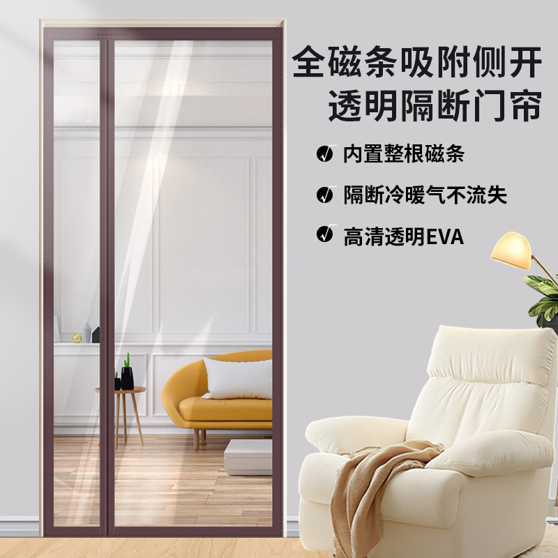全磁条防冷气透明门帘