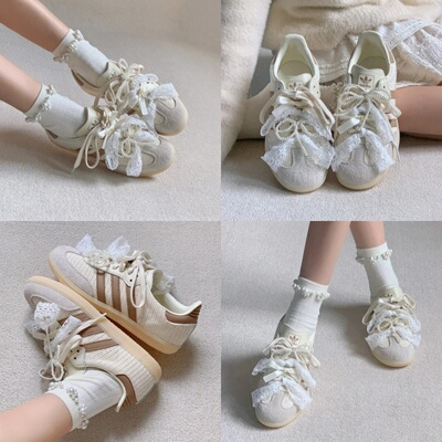 韩系超火珍珠蝴蝶结扣装饰芭蕾风