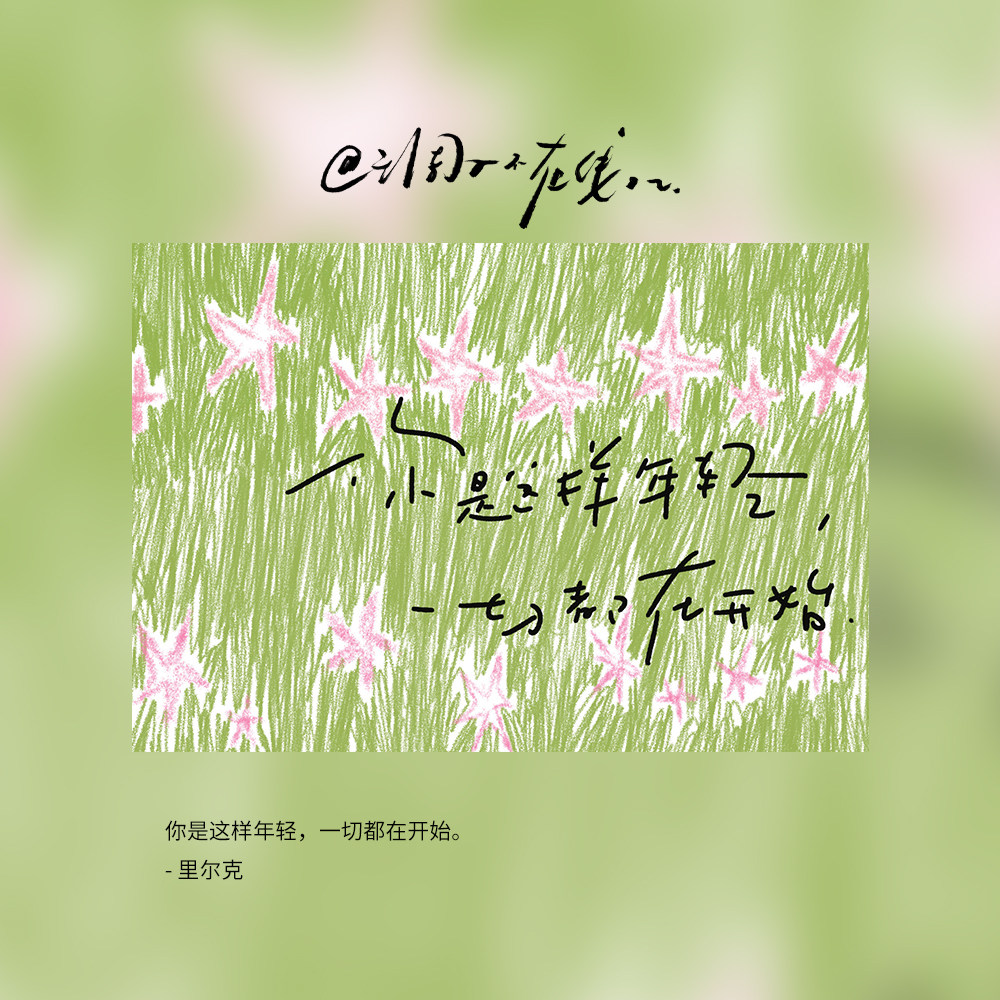 调子原创「你是这样年轻，一切都在开始」 明信片单张