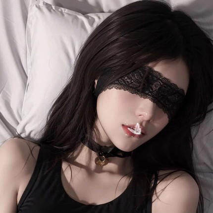 蕾丝眼罩禁欲系遮眼情调丝带可爱兔女郎面具性感蒙眼发箍猫女发饰