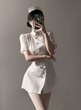 性感纯欲小护士装白衣天使医生cos制服套装万圣节连衣裙情调qqny