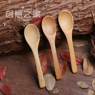 拍照搭配木勺背景道具 木质勺子 小勺子摄影道具中式日式木碗木勺