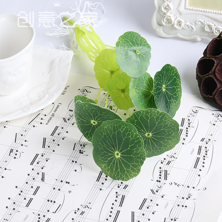 仿真荷叶道具绿植道具水族绿植小荷叶拍照道具绿叶绿荷叶迷你叶子