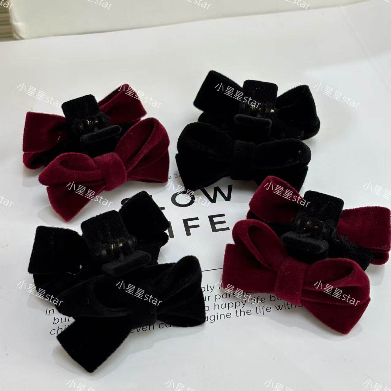 2025新年丝绒刘海夹公主蝴蝶结刘海夹