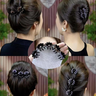 小号发夹新款 水钻花朵小抓夹新款 3个 轻奢气质后脑勺发饰 9.9元