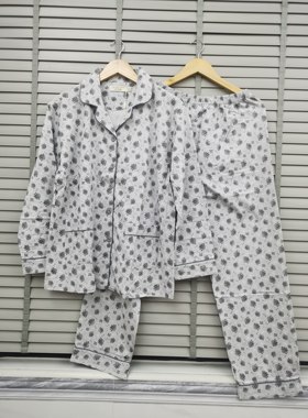 佐思曼中老年妈妈睡衣春秋薄款纯棉长袖长裤大码宽松家居服特价