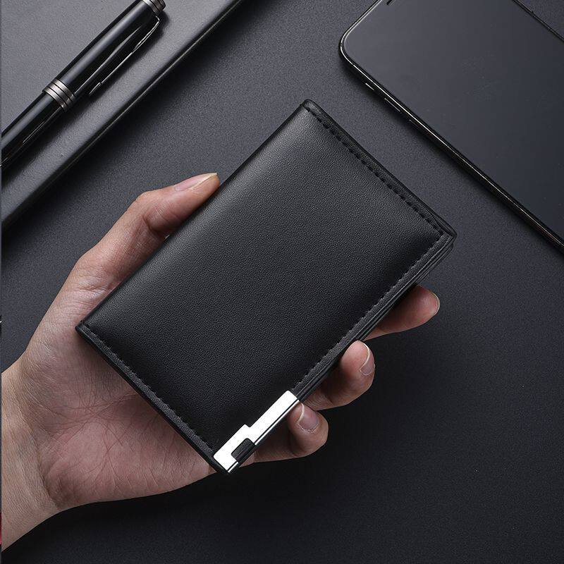 复古商务男简约短款钱包青年学生时尚多功能皮夹多卡位零钱包卡夹