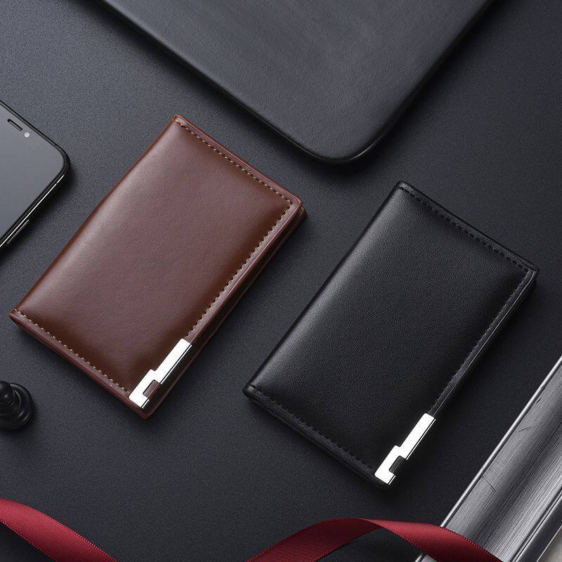 复古商务男简约短款钱包青年学生时尚多功能皮夹多卡位零钱包卡夹