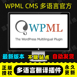 WPML Multilingual CMS 多语言插件 WordPress官方原版 无域名限