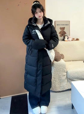 冬季2025年新款长款棉服女显瘦学生棉衣韩版加厚棉袄过膝外套男女