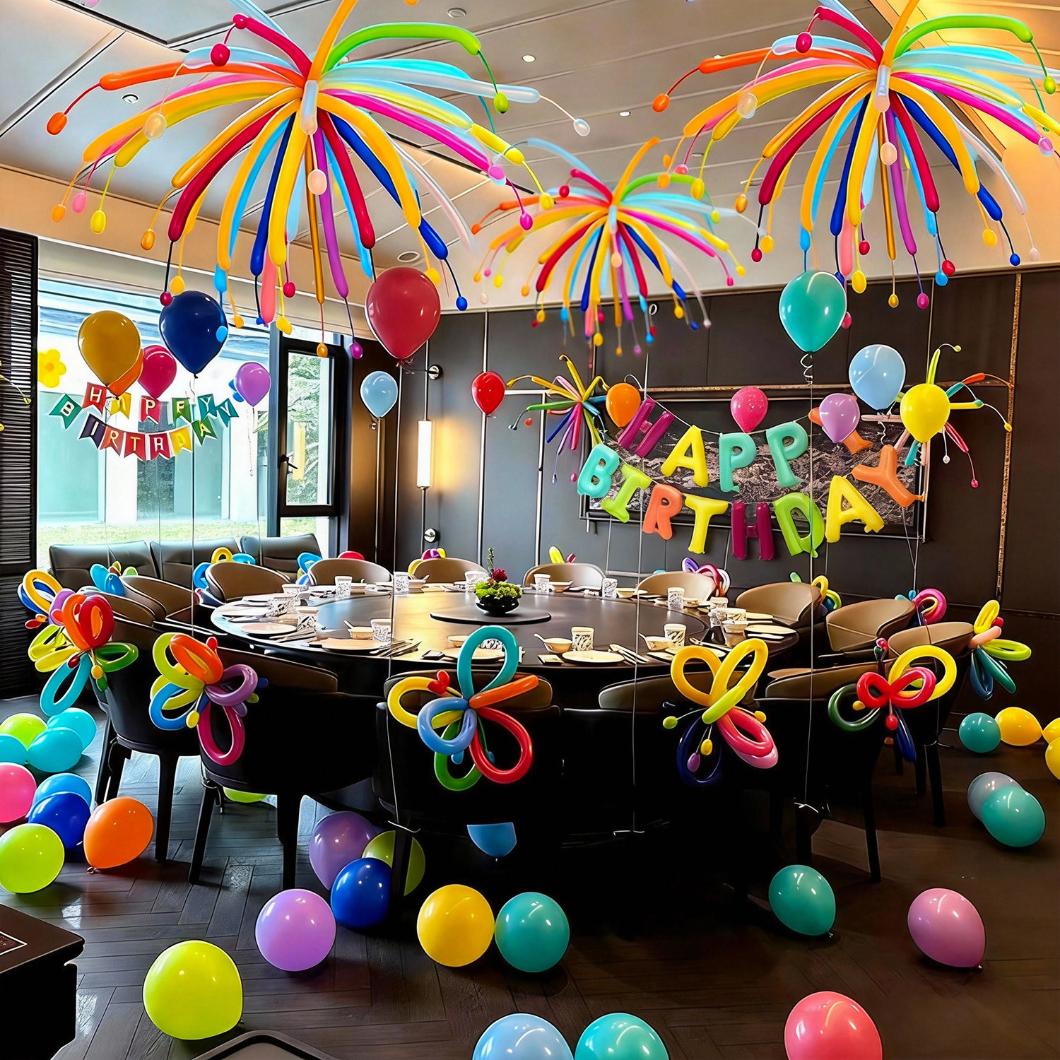 酒店包厢男孩女孩生日快乐仪式感氛围背景墙气球派对场景布置装饰,节庆用品/礼品,气球,淘宝优惠券,粉丝福利购,淘宝优惠卷