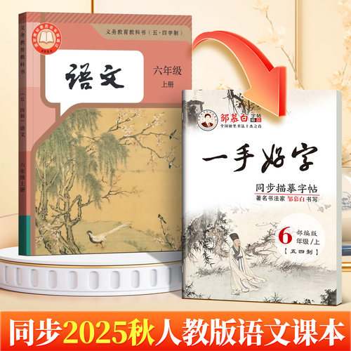 练字帖初中生专用五四学制练字帖六七八九年级上册下册语文练字帖课本同步一手好字初中生专用字帖楷书初一初二每日练硬笔书法练习