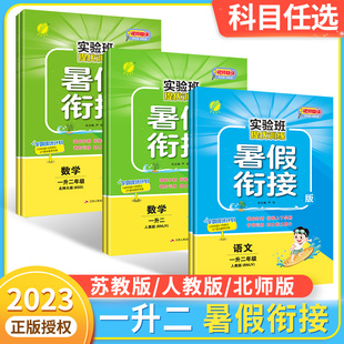 2023新版 暑假衔接一升二语文数学全套人教版 实验班提优训练一年级暑假作业小学1年级下册教材同步训练课时作业本练习册天天练试卷