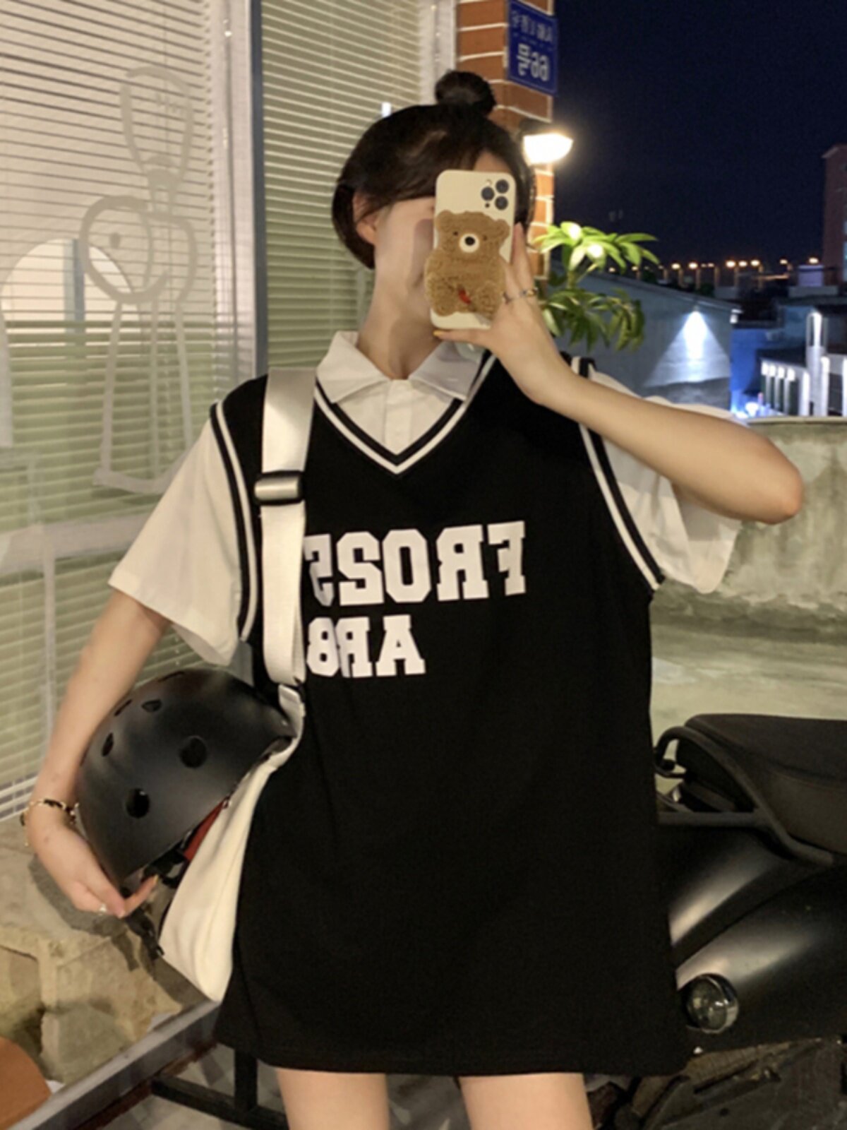 여름 외출용 수유복 미드기장 폴로칼라 반팔 티셔츠 수유용 아우터로 입기 좋은 페이크 투피스 루즈탑