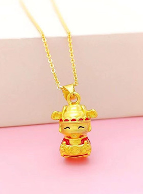 新款越南沙金文曲星项链滴油