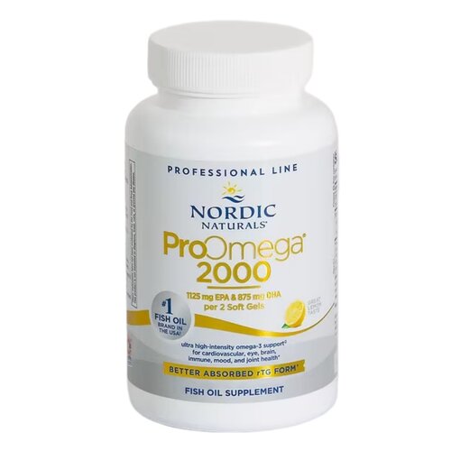 120粒Nordic鱼油rtg美国成人ProOmega 2000挪威深海小鱼软胶囊DHA