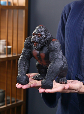 猩猩紫陶招财办公室酒柜装饰摆件