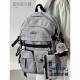 日系原宿复古工装 书包 初中学生大容量双肩包男潮ins校园风背包女