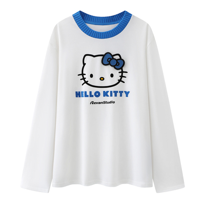 卡通动漫印花长袖T恤女