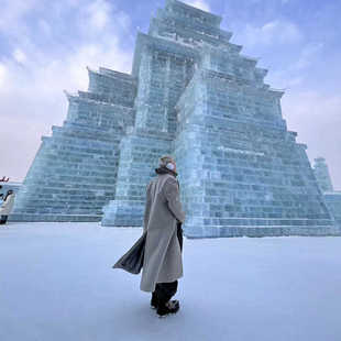 Nomorefight2024年冬轻奢clenafit羊绒厚过膝抗寒灰色毛呢大衣潮