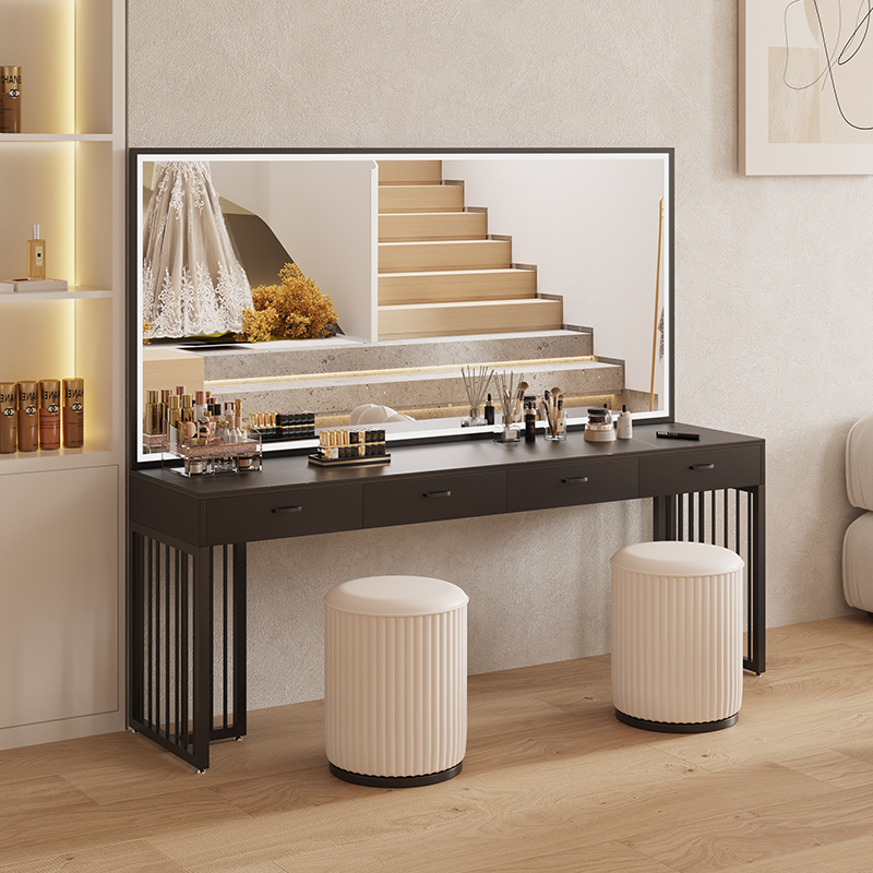 影楼化妆台带灯婚纱店美容院彩妆店化妆师专用化妆桌店铺用梳妆台
