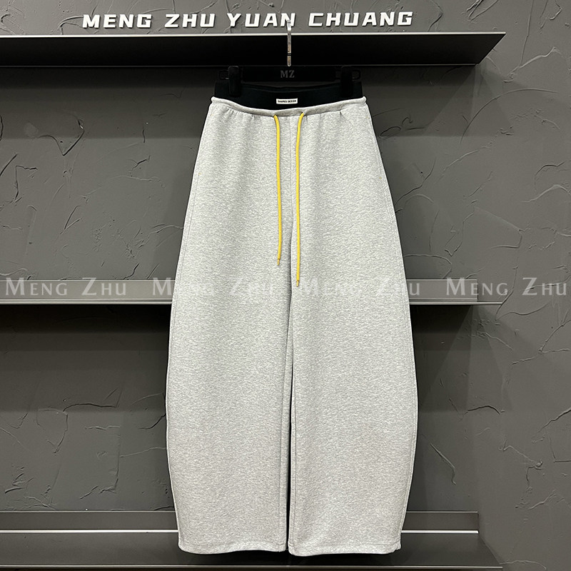 高端欧货2025秋季新款订标字母绑带休闲高腰百搭阔腿弯刀裤女卫裤,女装/女士精品,休闲裤,淘宝优惠券,粉丝福利购,淘宝优惠卷