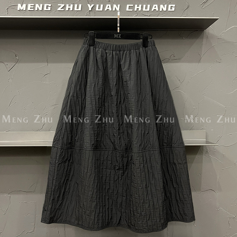 高端欧货秋季新款高级感巨好看的气球裙子松紧高腰压皱半身裙女,女装/女士精品,半身裙,淘宝优惠券,粉丝福利购,淘宝优惠卷