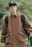 森系高品质立领冲锋衣男夹克外套2024秋季新宽松户外8807P78，男装夹克，电商A222A