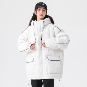 90%标羽绒服女连帽美式高街2024冬季潮流宽松情侣大码YR71P298图片