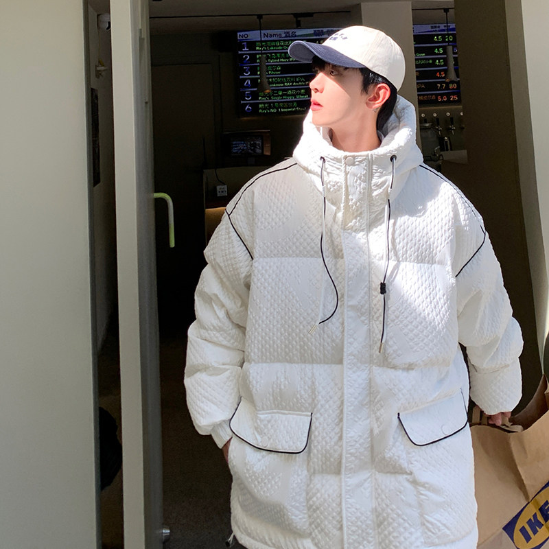 高品质90%标白鸭绒潮流宽松连帽羽绒服男休闲大码YR03P298,男装羽绒服,电商A222A