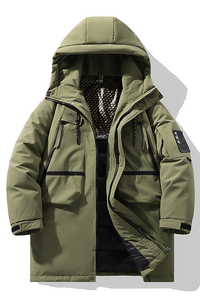 中长款高品质日系90%标羽绒服男连帽2024冬宽松潮情侣YR26P325图片