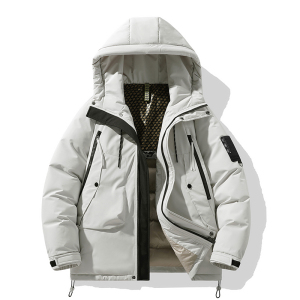 情侣大码日系冲锋衣90%标羽绒服男2024冬新潮宽松连帽YR28P298图片