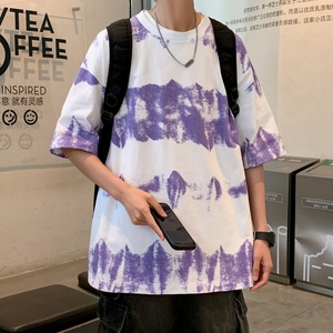 潮流棉短袖T恤男oversize2024夏新高品质直播宽松Y416P45图片