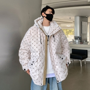 高品质90%标连帽羽绒服男2024秋冬新宽松潮流情侣大码YR32P298图片