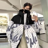 高品质90%标羽绒服男连帽拼接2024冬新潮宽松情侣大码YR51P298，男装羽绒服，电商A222A