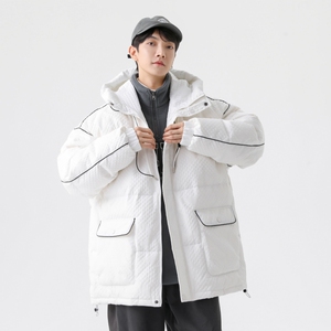 90%标羽绒服男连帽宽松2024冬季美式休闲情侣大码YR81P298图片