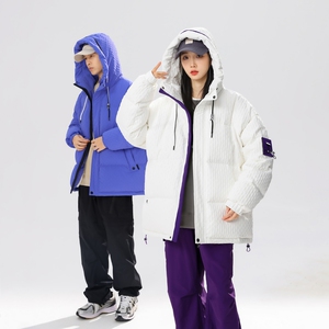 90%标羽绒服女连帽2024冬新宽松美式高街潮流情侣大码YR56P298图片