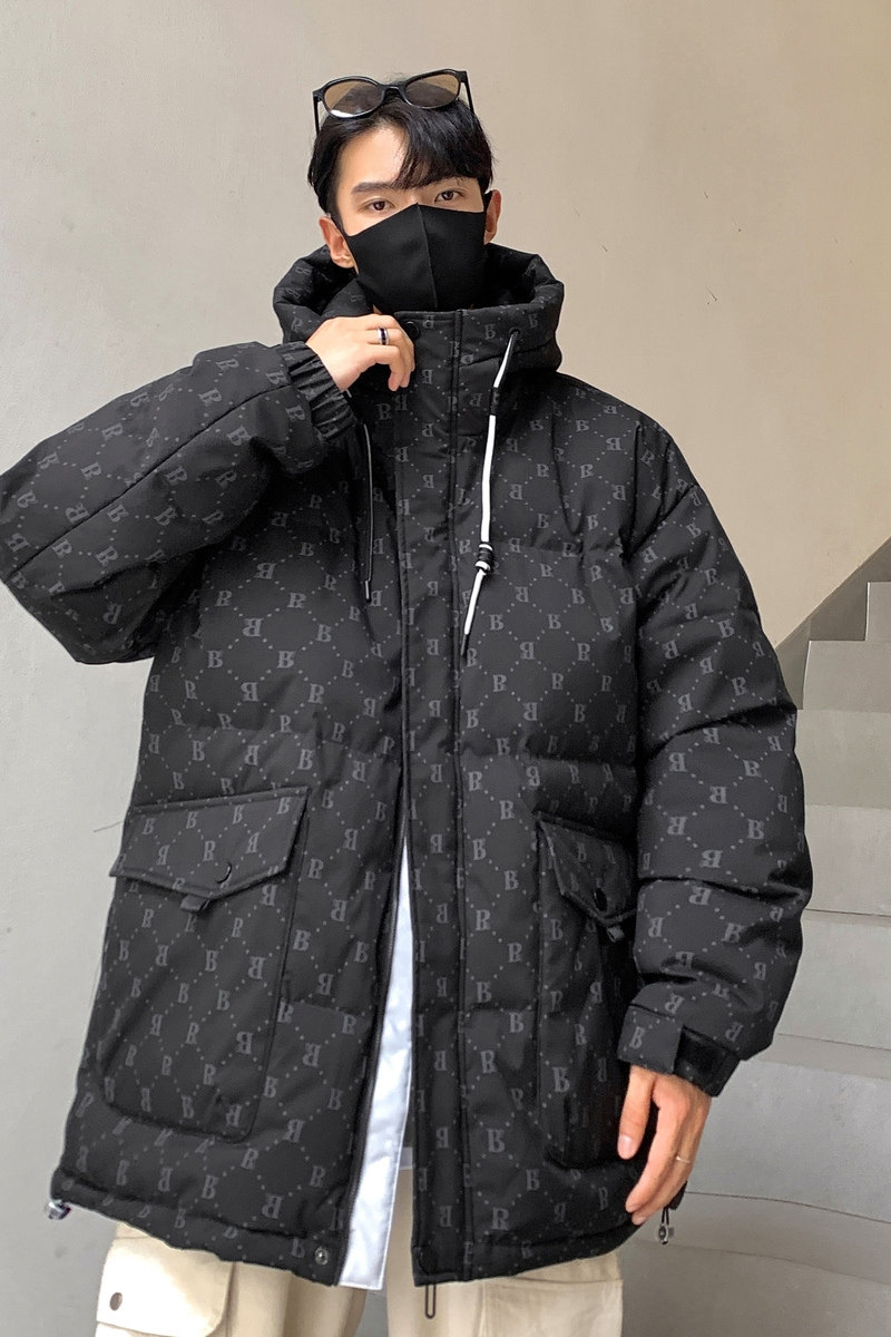 90%标高品质连帽羽绒服男2024秋冬新宽松潮流情侣大码YR32P298,男装羽绒服,电商A222A