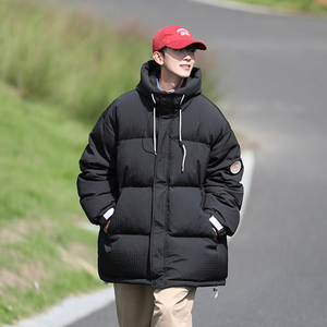 2024冬休闲高品质90%标白鸭绒潮连帽羽绒服男情侣大码YR05P298图片