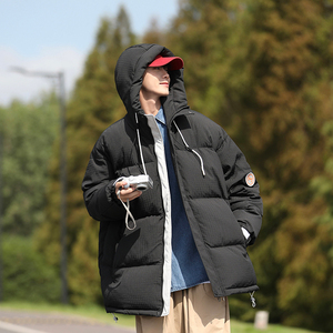 情侣大码90%标白鸭绒2024冬休闲潮流连帽羽绒服男YR05P298图片