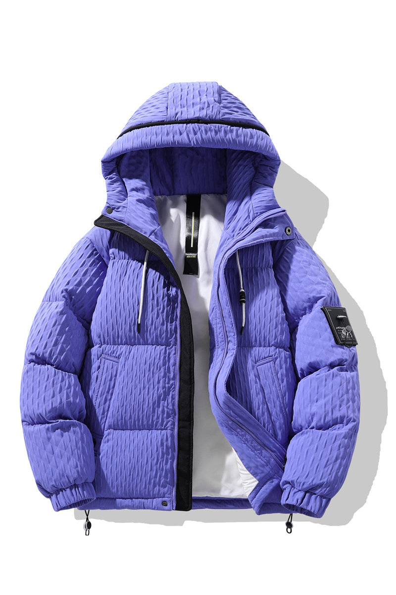 日系90%标羽绒服男连帽高品质2024冬季宽松潮情侣大码YR23P298,男装羽绒服,电商A222A