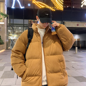 美式休闲冬灯芯绒面包服高品质宽松潮棉衣男棉服情侣大码Y375P88图片