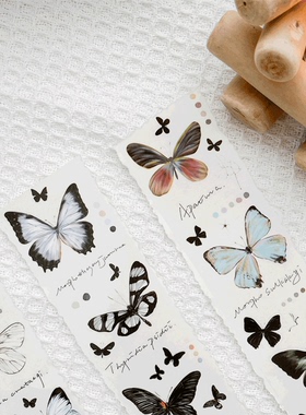 vol.2 ＜蝶语＞ AyuH原创手账胶带轻复古清新蝴蝶手账素材pet贴纸