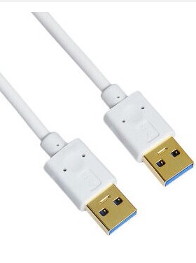 三堡 SU-R01 usb3.0 AM/AM镀金版数据线 公对公 USB延长线 1M白色