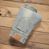 2026春季 百搭弹力修身 厚款 外贸品质欧货男装 复古牛仔裤 男士 小脚裤