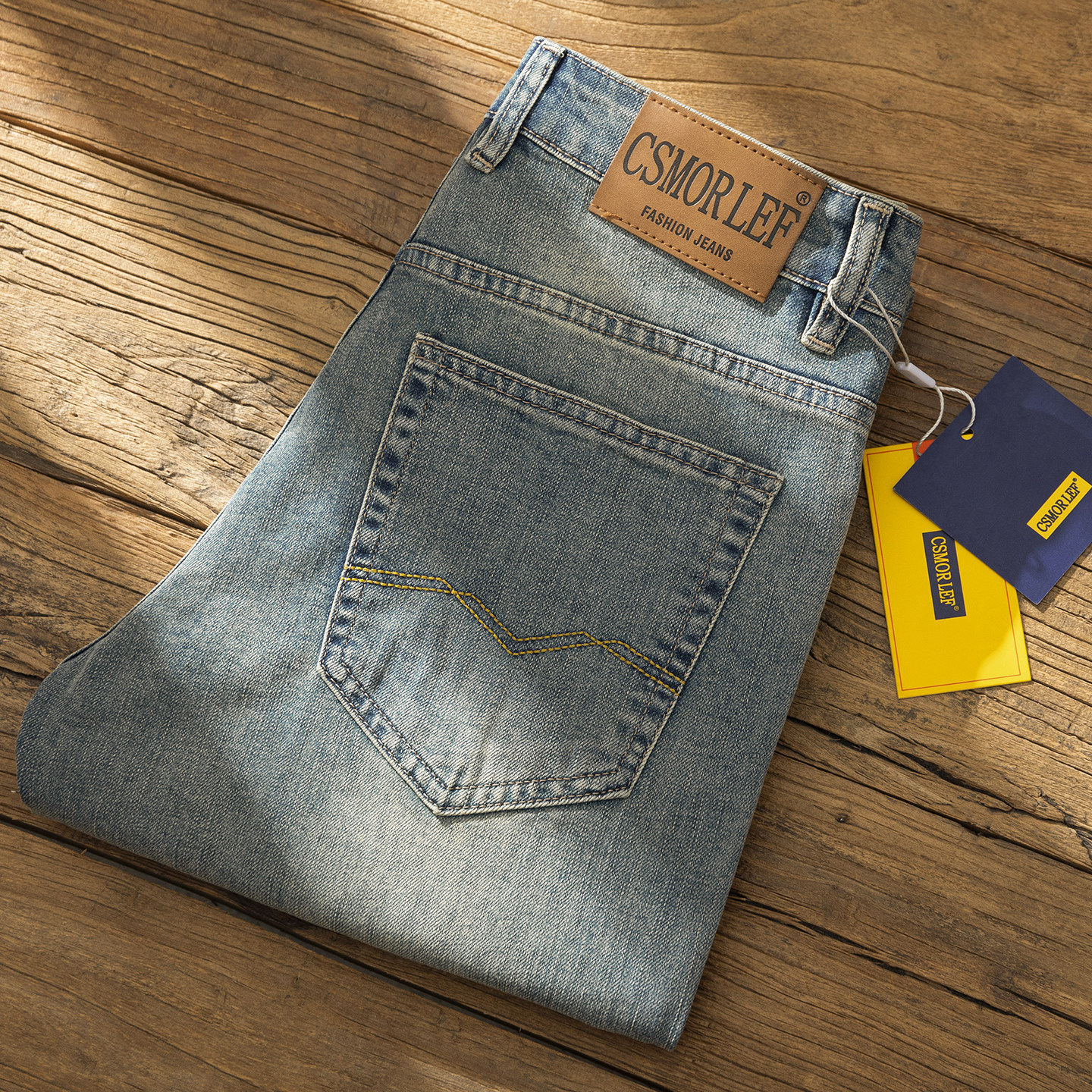 2026年春季新款牛仔裤男士修身直筒高端潮牌轻奢时尚复古长裤子男